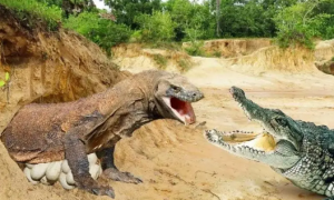 科莫多巨蜥打得过鳄鱼吗
