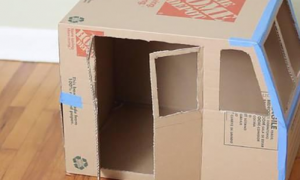 怎么用纸盒子做狗窝