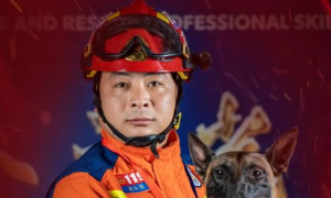 黑龙江搜救犬“刺钉” 科目夺冠，摘得“金头盔”